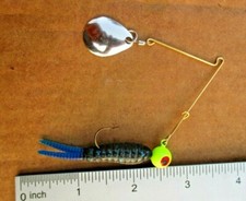 3 BLACK BLUE 1/4oz SILVER BEETLE SPINNERS Spins Crappie Fishing Lures Bass Baits