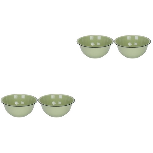 2 PCS Food Storage Bowl Enamel Enameled Bowls Powder Mixing eBay