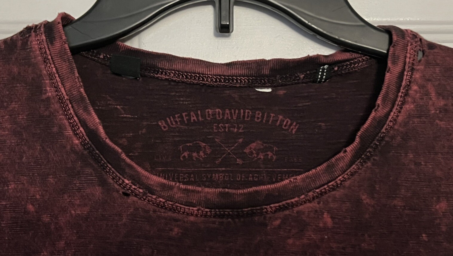Buffalo David Bitton Double-Sided Distressed Red … - image 3