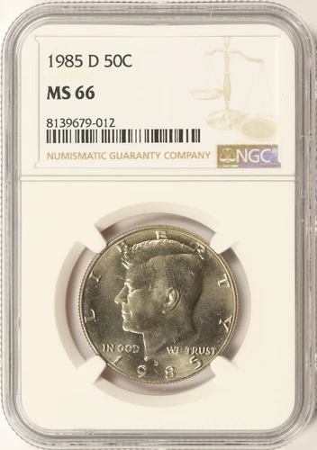 1985-D 50c Kennedy Half Dollar NGC MS66