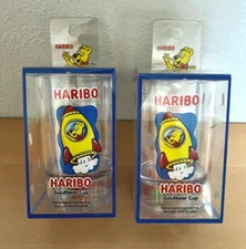 Lot of 2 Haribo Kids Goldbear Gummy Bear Candy Cups Clear Plastic Cups