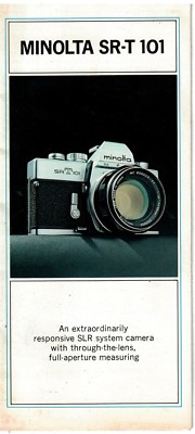Vintage Minlota SR-T 101 Camera Brochure