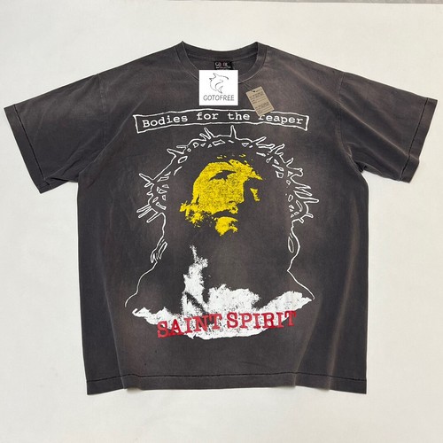 CAMISETA GOTOFREE 24SS HOMBRE MUJER SANTO JESÚS VINTAGE NEGRA VERANO SEGADOR TOP CAMISETA