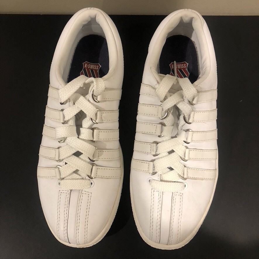 KSwiss Women's White Lace Up Tennis Shoe Size 6.5 (E… Gem