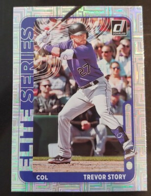   2021 Donruss Trevor Story Elite Series Vector Parallel ES9 Rockies MT  