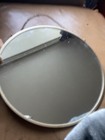 Bins 10” HANGING ROUND BRASS MIRROR FLAT MIRROR WITH CHAIN