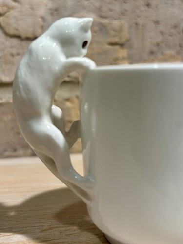 Antique Copeland Spode China Cat Handle Demitasse Miniature Teacups Set Of 2 - Picture 5 of 11