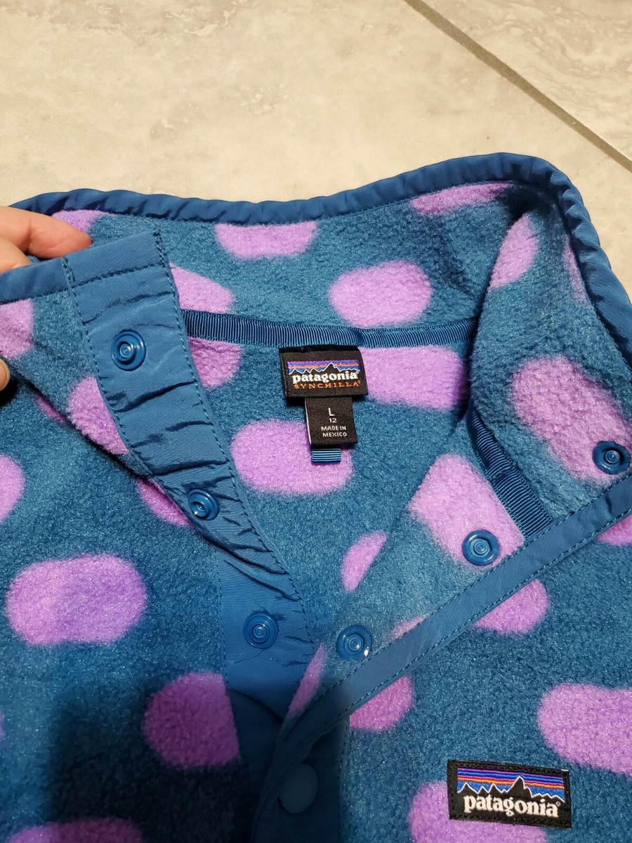 PATAGONIA Synchilla Snap T fleece/Pop dots Underwater blue Purple