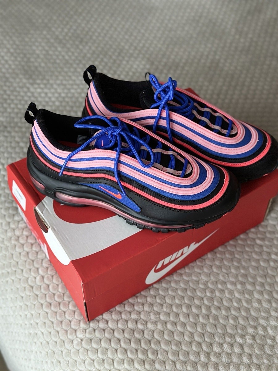 Nike Air Max 97 Sneakers - Black, Pink, Blue 2019 NikeAirMax 97 Black/Pink/Blue Running Sneakers CT1578  main image 4