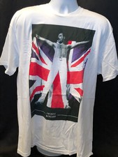 Queen-Freddie Mercury-Flag pic-X-Large White T-shirt