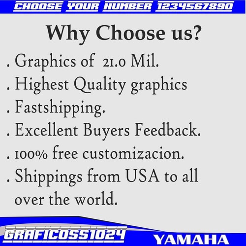 Yamaha Warrior 350 Gráficos Brillantes Calcomanías Pegatinas Kit Completo Atv... - Imagen 2 de 3