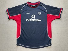 umbro Manchester United 2000-2001 Third jersey boys size L blue football shirt