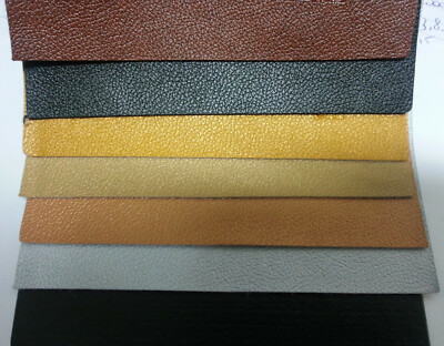 Tessuto Ecopelle Effetto Cuoio Lucido Con Venature Vintage - Vendita Al Metro (0,60x1,40 M) - Made In Italy Per Rivestimenti E Fai Da Te