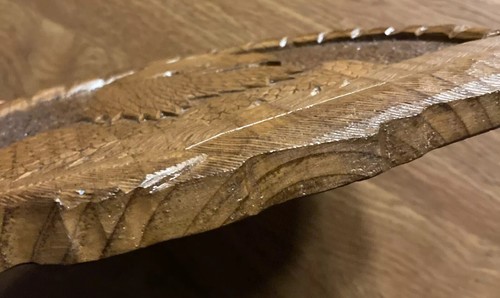 Patriotic Hand Carved Handmade 3D Wooden American Bald Eagle Wall Plaque Signed - Imagen 10 de 23