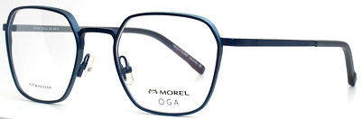 MOREL OGA 10165O BG12 Blue Grey Unisex Square Full Rim Eyeglasses 51-22-145 B:43