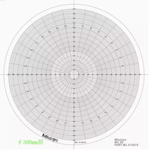 Optical Comparator Chart For Profile Projector Overlay Chart For Mitutoyo 512075