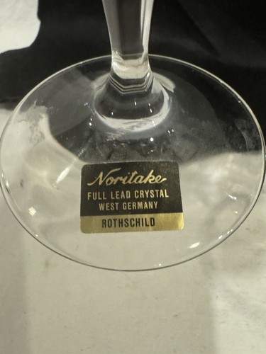 Vintage Noritake Crystal Cut Glass Rothschild Wine Water Goblets 7 1/4” - Picture 8 of 10