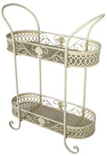 Etagere Carrello di Servizio Scala Scaffale Metallo Tavolino Vintage Porta Fiori