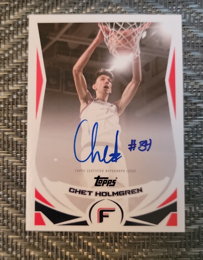 2022 Topps X CHET HOLMGREN Auto 84/99 C10-A On Card Autograph | eBay