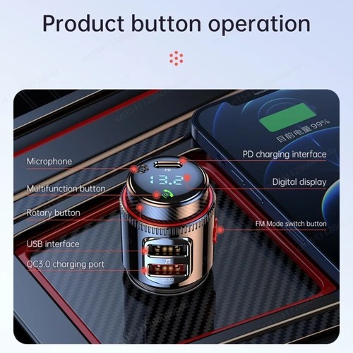 Bluetooth 5.0 Wireless Radio Car FM Transmitter PD Dual USB Charger MP3 Player - Picture 11 of 14