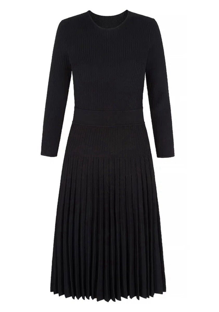 women's london times pleated fit & flare sweater dress Women's London Times Pleated Fit & Flare Sweater Dress