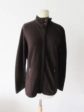 IBEX mid weight merino wool blend full zip sweater jacket M