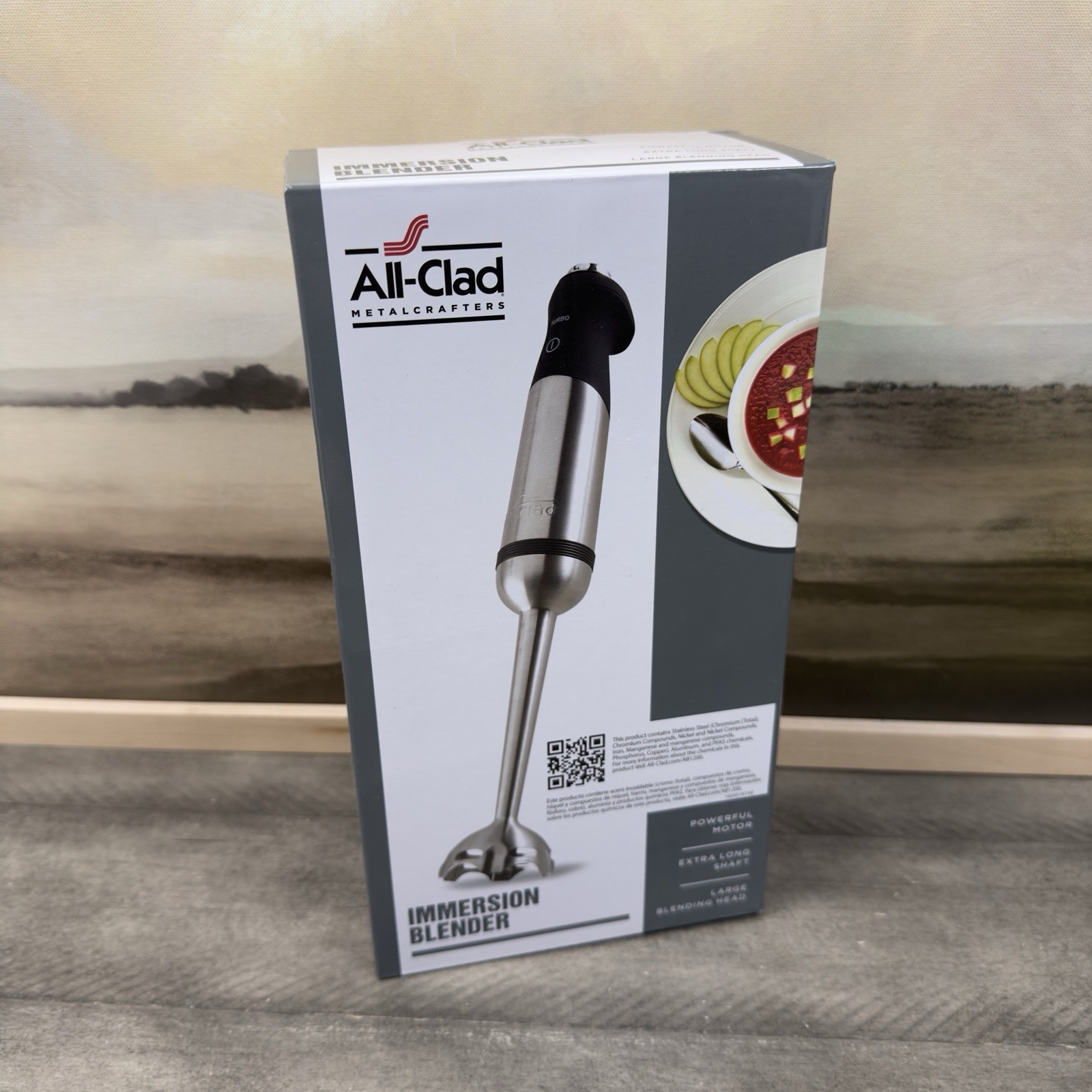 Williams Sonoma All-Clad Immersion Hand Blender Silver Black