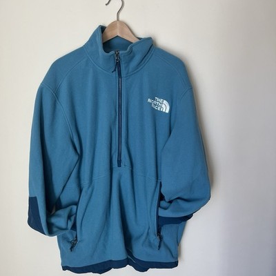 Mens The North Face TKA Kataka 1/2 Zip Pullover Fleece Sweater Jacket Blue XL