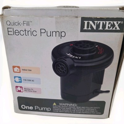 Intex Quick Fill Electric Air Pump 110-120V AC Inflates & Deflates Mattress NEW