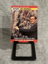 1990 Pro Set #785 Commissioner at Berlin Wall first line poses at