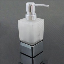 Modern Bathroom Accessory Deck Mounted Soap Dish Tumbler Dispenser Glass Chrome