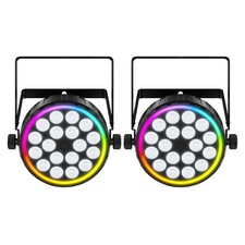 Chauvet DJ FX Par 6 Compact RGBW Wash LED DMX Effect Par Light Fixtures Pair