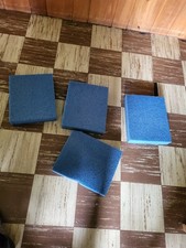 Generic yoga support blocks, set of 4, blue, heavy foam