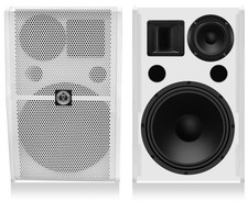 Singtronic High Quality 3000W Vocal Karaoke Speakers White Pair 