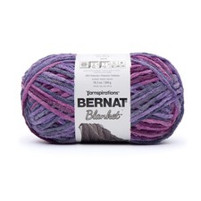 Bernat Blanket   6 Super Bulky Polyester Yarn, Purple Sunset 10.5oz/300g