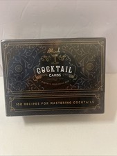 100 Cocktail Cards Recipes to Master Cocktails Bartender Home Bar New SEALED