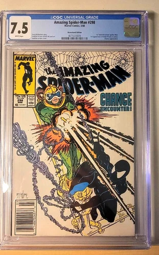 The Amazing Spider-Man #298 Newsstand Variant Marvel 3/88 CGC 7.5 White Pages