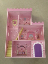 Pink Fairy-Tale Castle Wooden Dollhouse