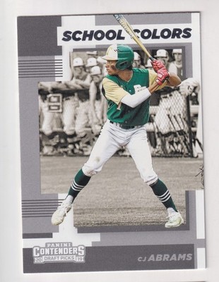 2019 Panini Contenders Draft Picks SCHOOL COLORS 7 CJ ABRAMS RC Rookie Nationals