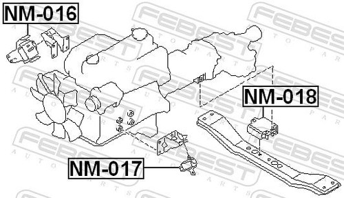 FEBEST NM-017 Lagerung, Motor vorne passend für NISSAN - Bild 2 von 2
