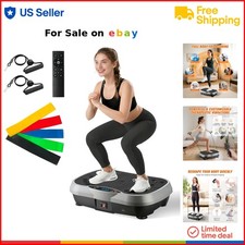 Vibration Plate Exercise Machine Aluminum 6 Modes 120 Levels Full Body Workout
