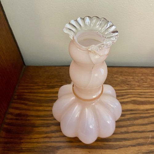FENTON GLAS ~ VINTAGE "ROSE" MELONE WASCHTISCH SET ~ PUDERDOSE & PARFUMS - Bild 3 von 14