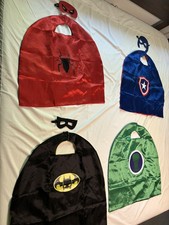 Superhero Capes/Masks. Batman, Spider-Man, Green Lantern, Captain America
