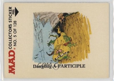 1983 Fleer Mad Stickers Dangling A PARTICIPLE #5 6f8