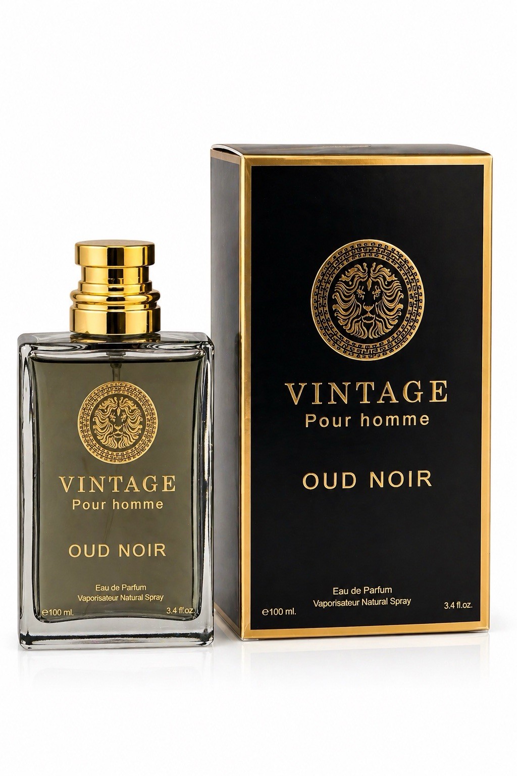 Vintage Oud Noir Pour Homme Eau de Parfum Spray 3.4 fl oz Regular Size
