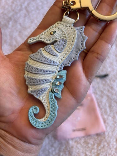 RARE HTF kate Spade Seahorse Jewel Gemstone Crystal Sea Horse Keychain Fob - Picture 16 of 16