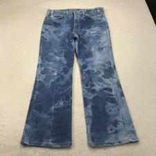VINTAGE Levis 517 Jeans Mens 35x30 Blue Orange Tab Boot Cut Flare Bat Wing USA