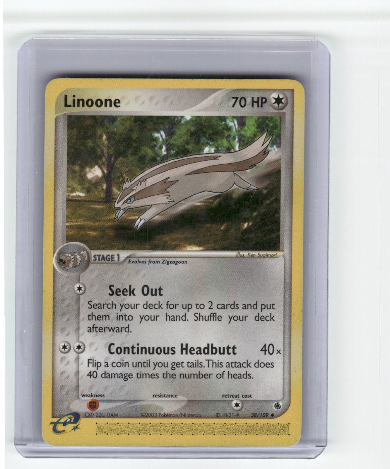 Linoone Ruby and Sapphire Uncommon Pokemon Near Mint or Better
