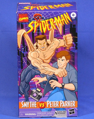 MARVEL LEGENDS VHS BOX SMYTHE VS PETER PARKER SPIDER-MAN ANIMATED SEALED