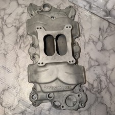 Vintage Small Block Chevy Offenhauser 5693 Aluminum Dual Plain Intake 283 327 Vintage Small Block Chevy Offenhauser 5693 Aluminum Dual Plain Intake 283 327
